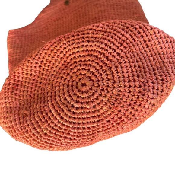 Helen Kaminski Astina Woven Raffia Crossbody Bag, TerraCotta, Casual, Beach, OS - Picture 5 of 9